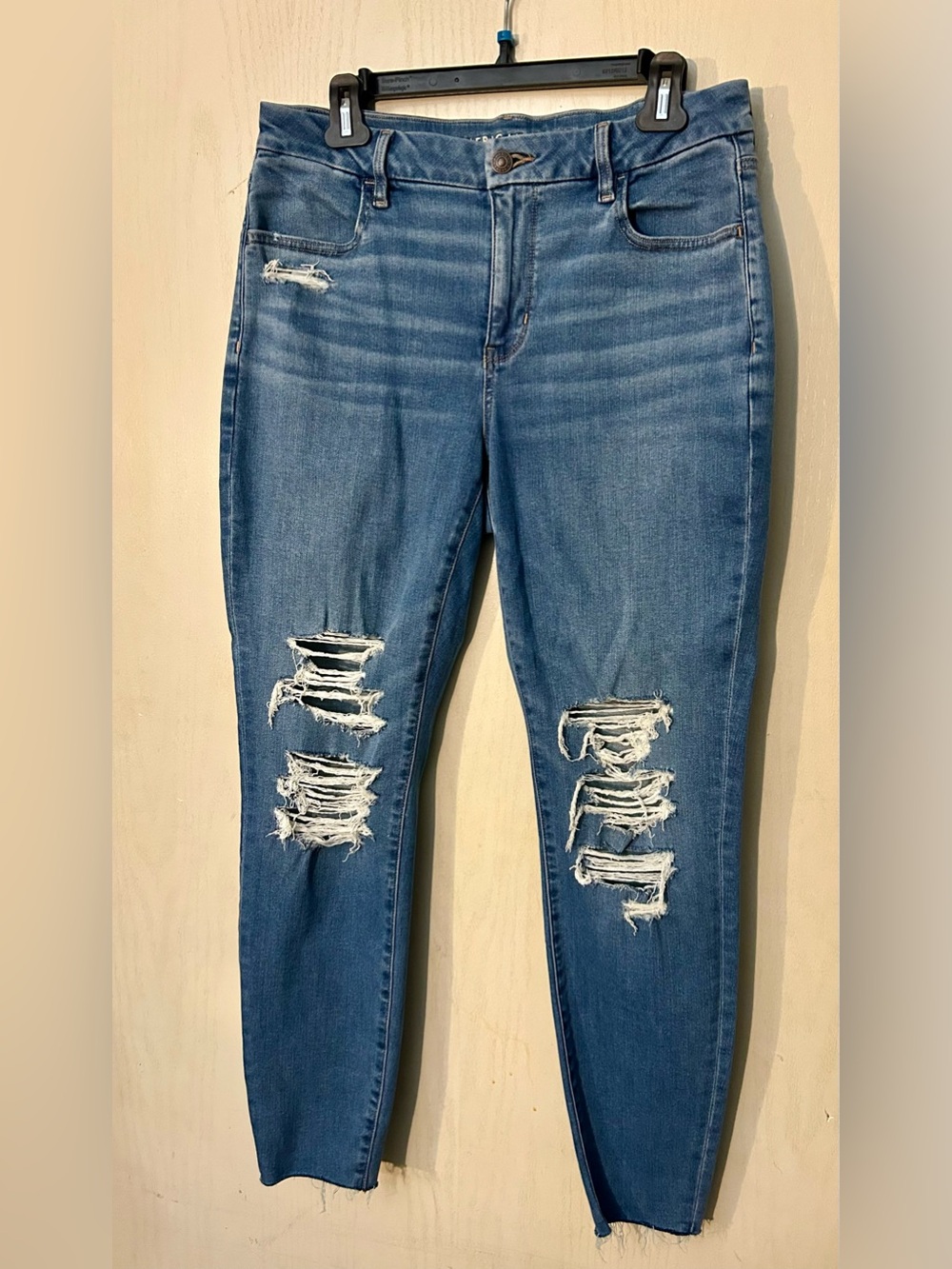 American Eagle Next Level Stretch Distressed Skinny Jeans Size 12